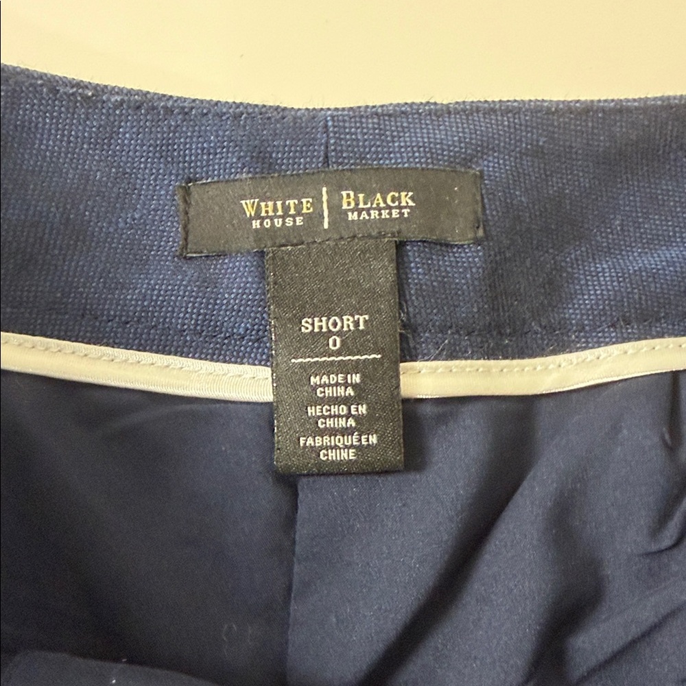 White House Black Market Dark Navy Bermuda Shorts - Picture 3 of 4
